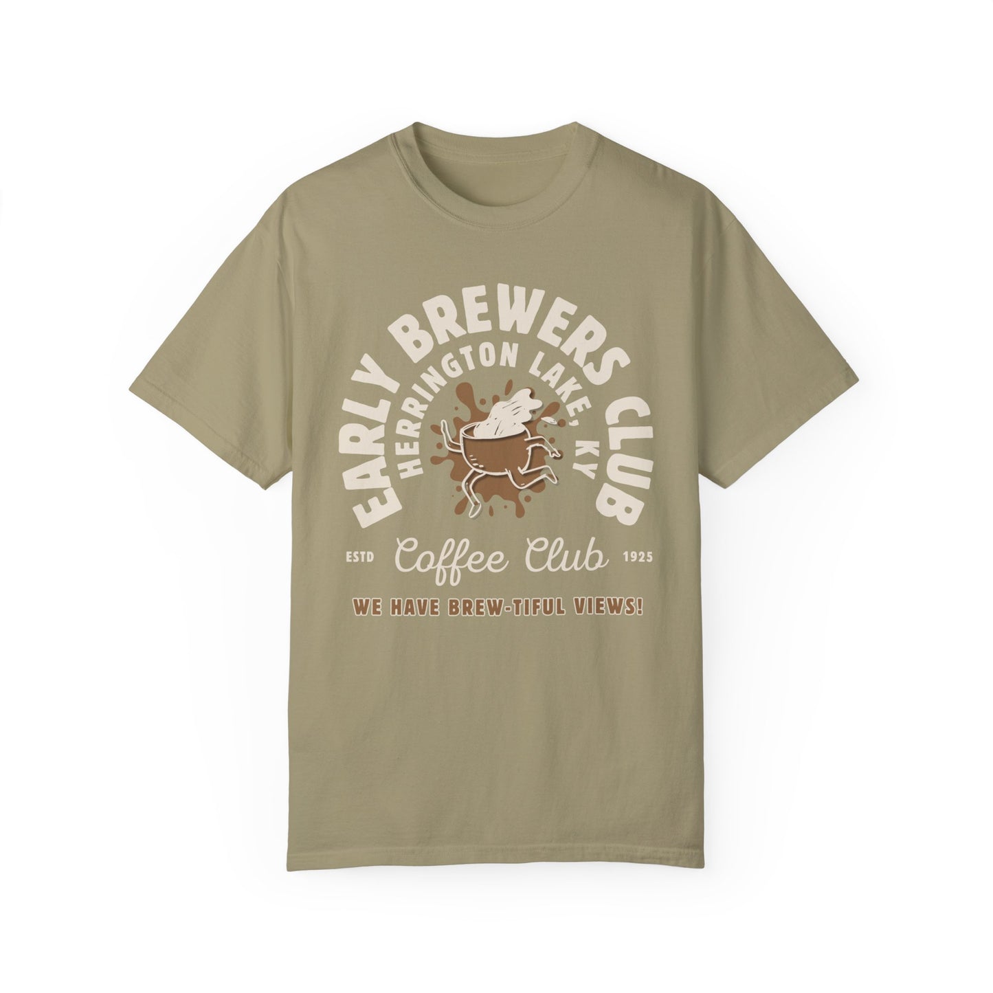 "Early Brewers Club" Coffee House Collection Premium Garment-Dyed Comfort Colors TShirt