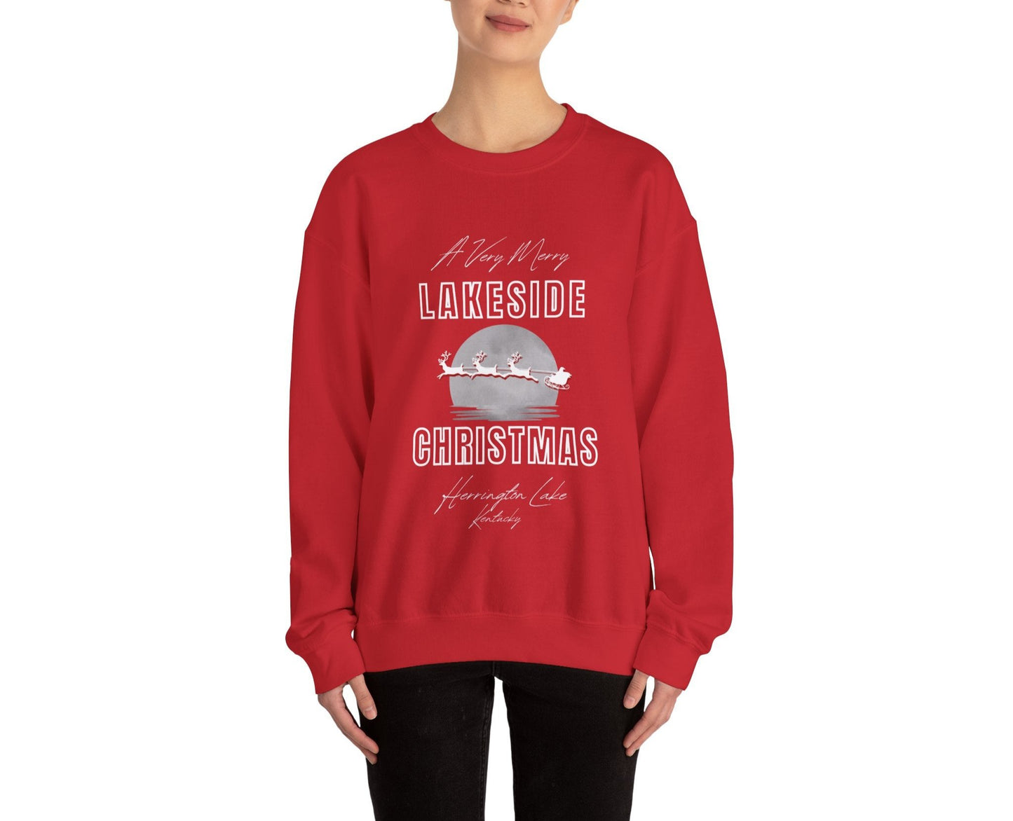 "A Very Merry Lakeside Christmas" Heavy Blend™ Crewneck Sweatshirt