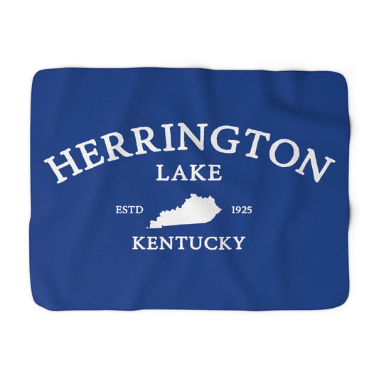 "Simply Herrington" Collection Sherpa Fleece Blanket (Blue)