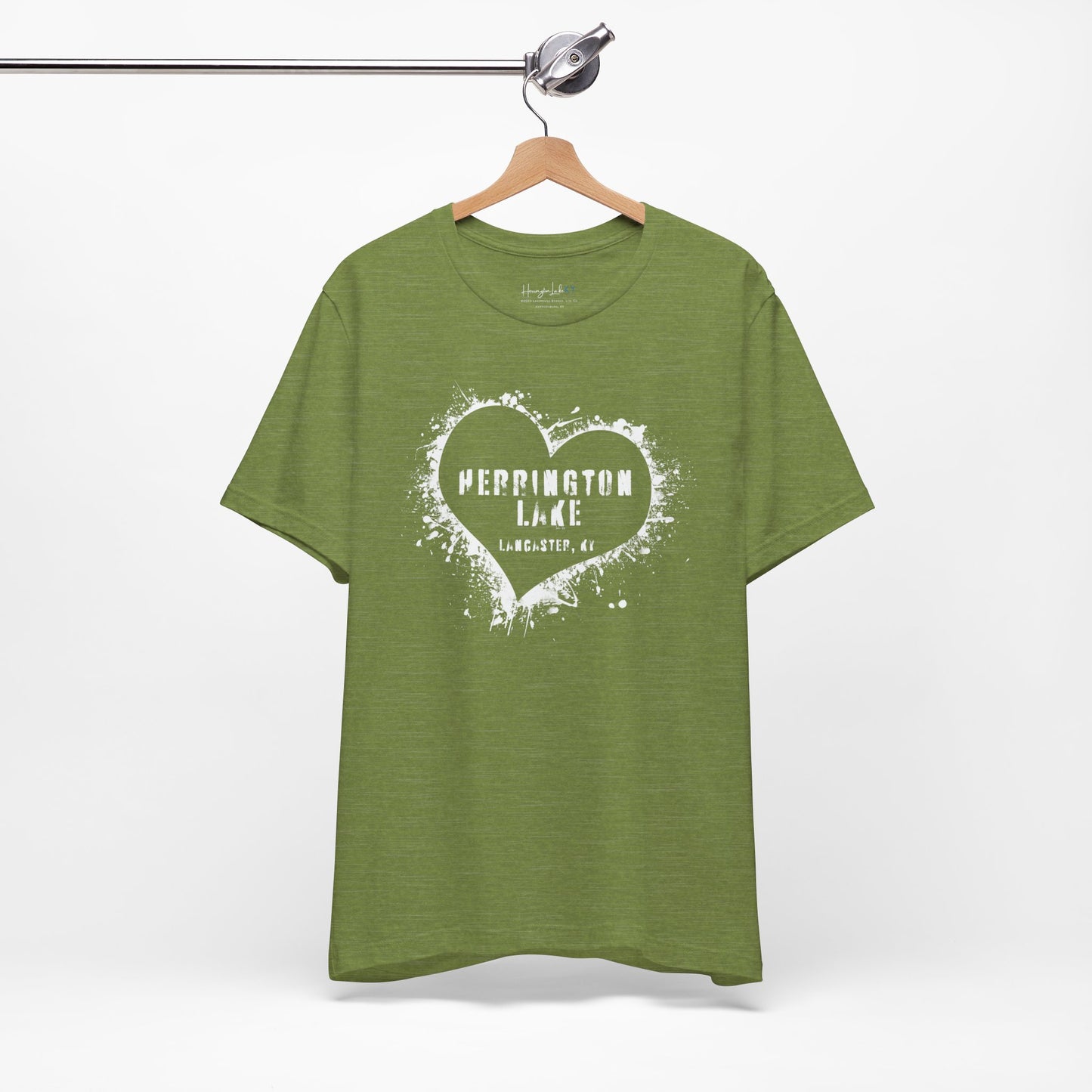 Herrington Lake Heart & Hometown Jersey Knit Cotton Tee (Lancaster, KY)