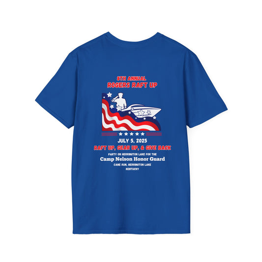 2025 Roger's Raft-Up for Camp Nelson Honor Guard 100% Ringspun Cotton UNISEX Double-Sided Tee