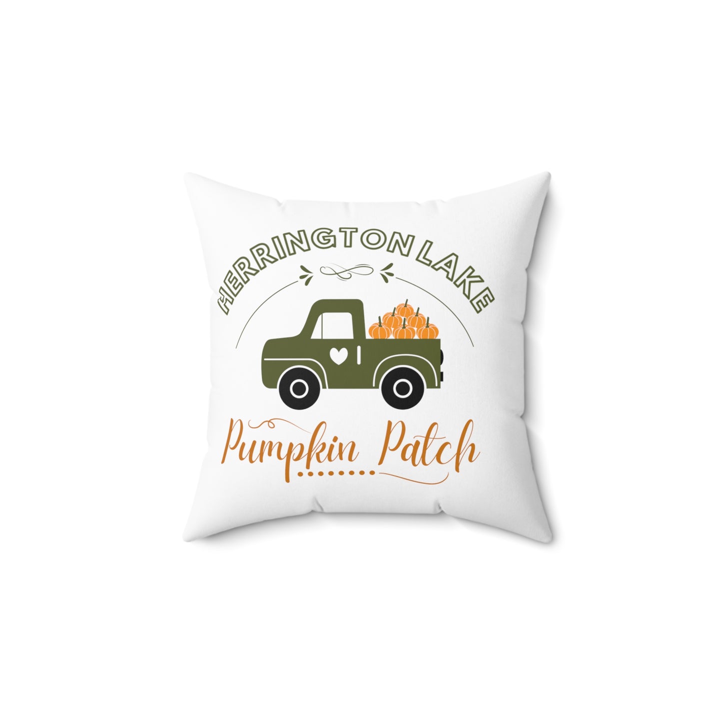 Herrington Lake Pumpkin Patch Spun Polyester Square Accent Pillow (Light Grey)