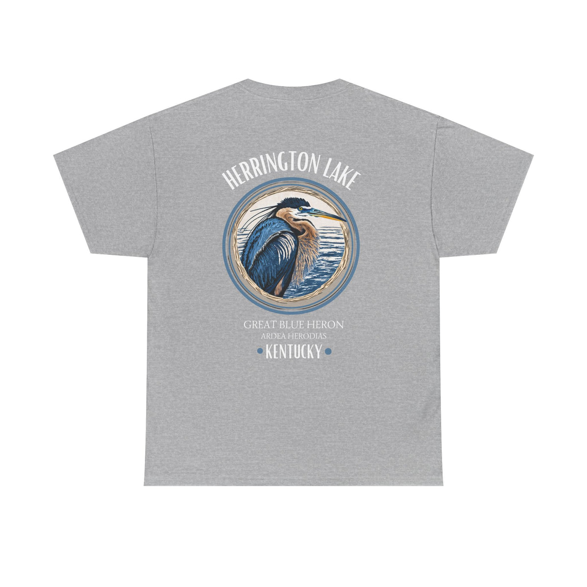 Great Blue Heron - Double-Sided Herrington Wildlife Collection Cotton Tee