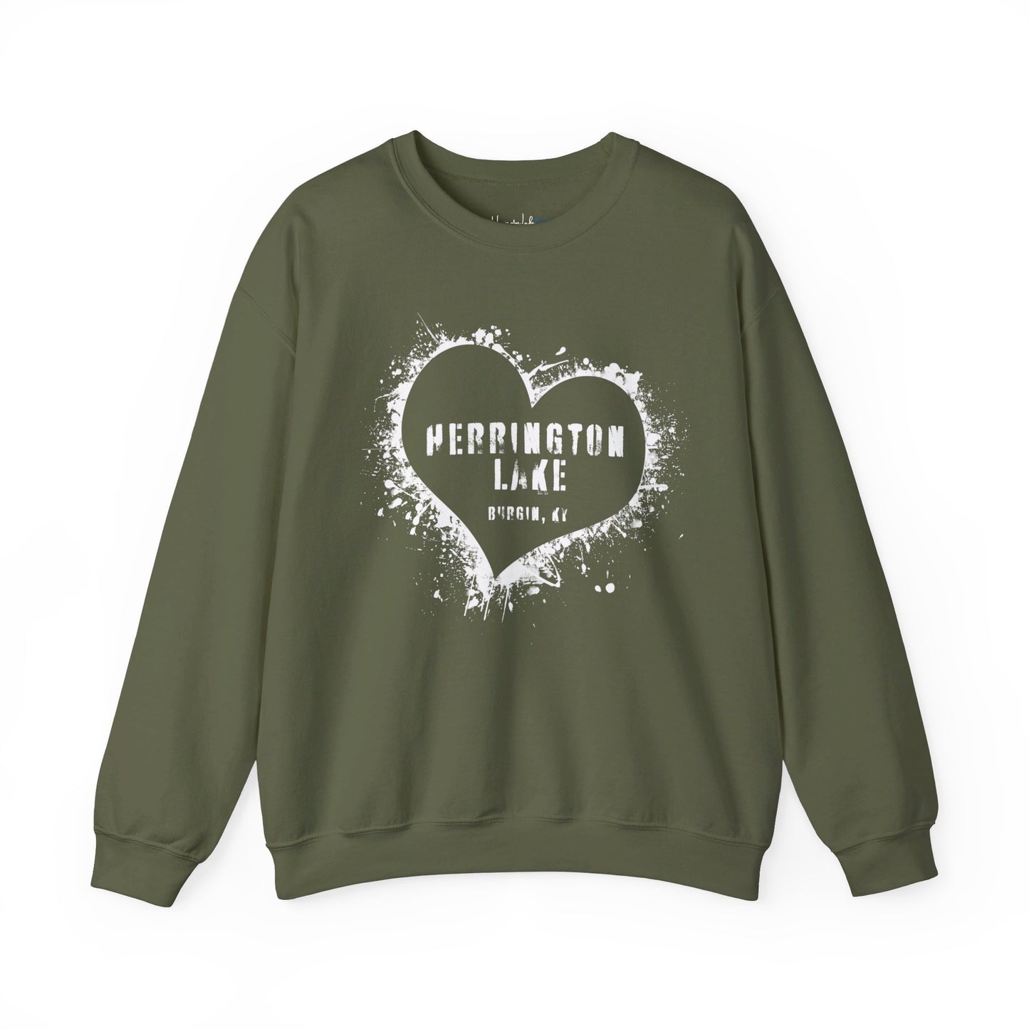 Herrington Lake Heart & Hometown Unisex Heavy Blend™ Crewneck Sweatshirt (Burgin, KY)