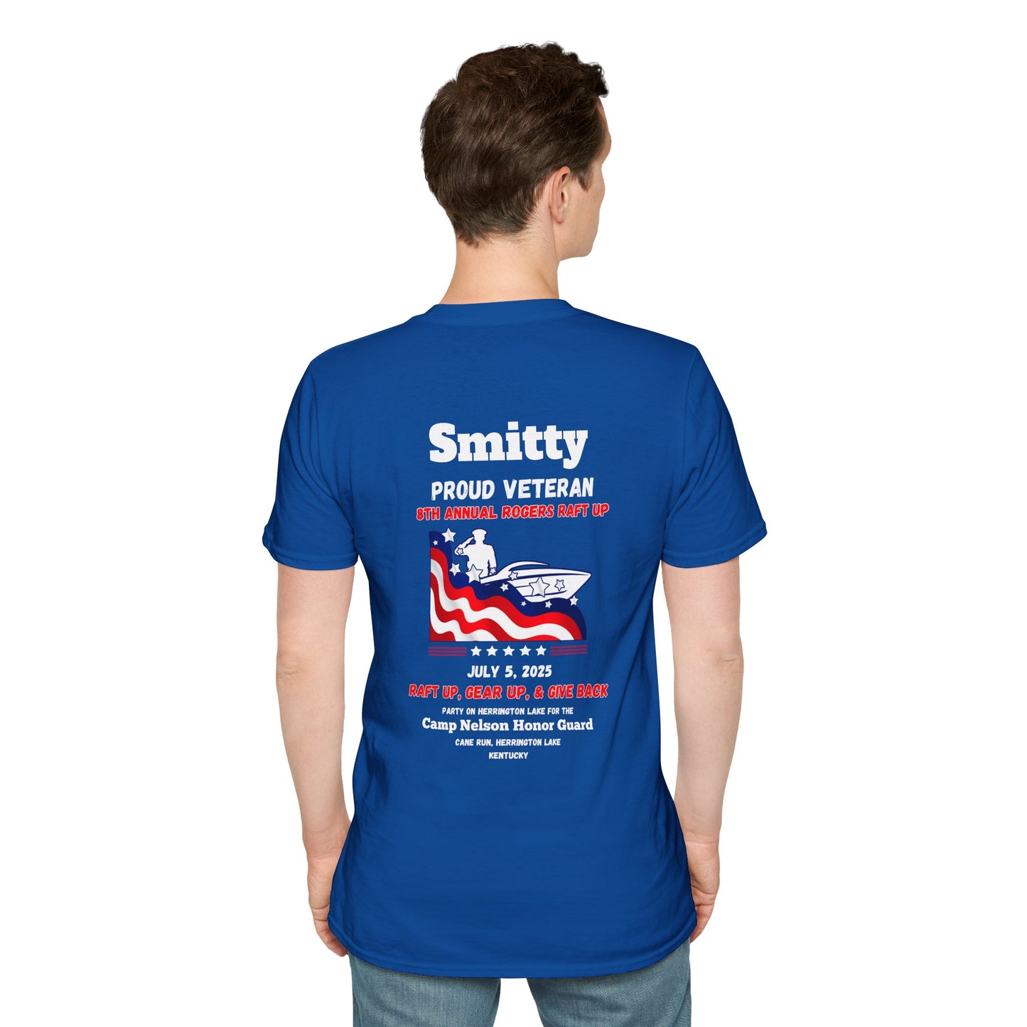 VETERANS 2025 Roger's Raft-Up for Camp Nelson Honor Guard 100% Ringspun Cotton UNISEX Double-Sided Tee