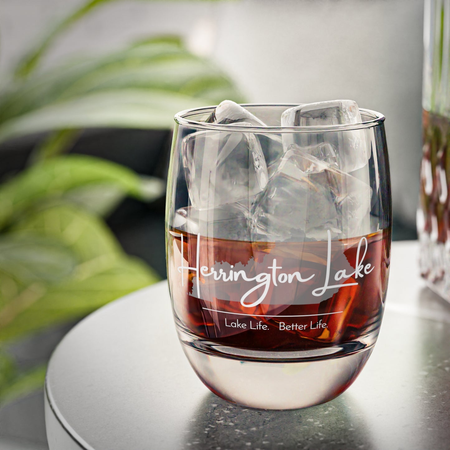 Herrington Lake Signature Whiskey Glass, 6oz (White/Grey)