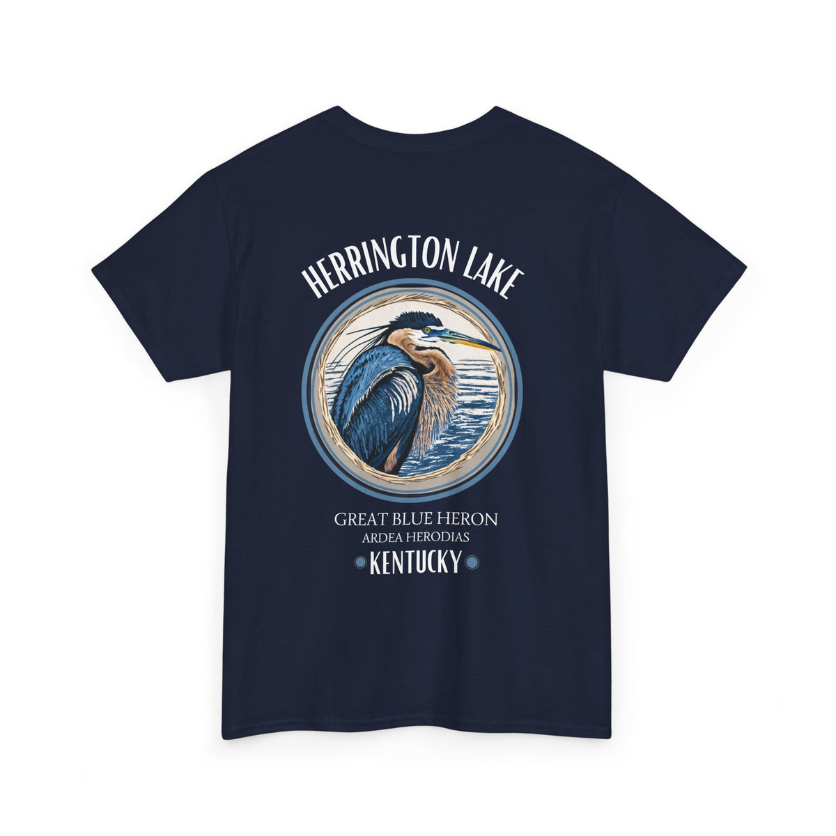 Great Blue Heron - Double-Sided Herrington Wildlife Collection Cotton Tee