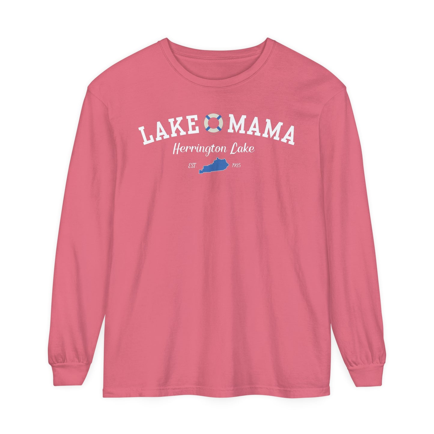 "Lake Mama" Garment-Dyed Premium Comfort Colors™ Long Sleeve T-Shirt