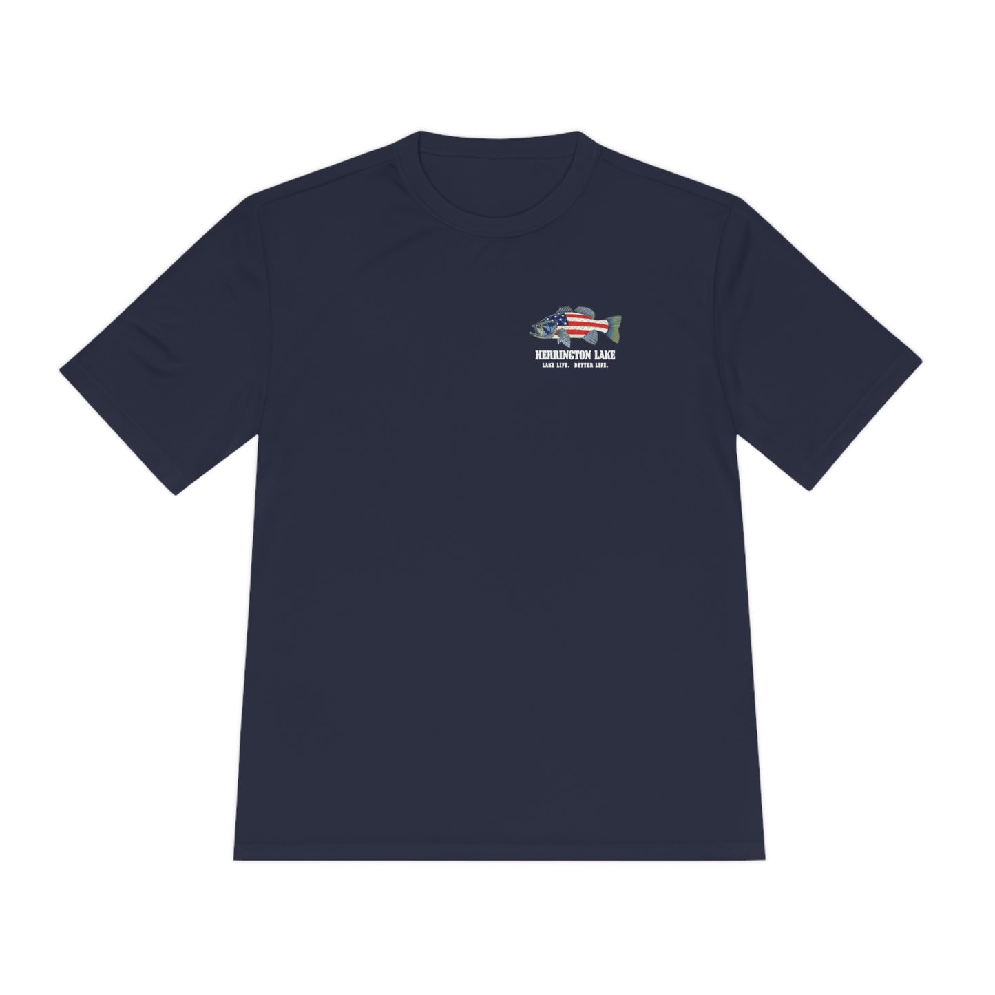 Herrington Lake Patriots All-American Angler Unisex Double Sided Moisture Wicking Tee