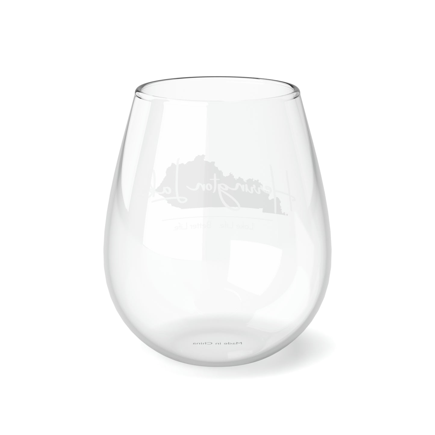 Herrington Lake Signature Stemless Wine Glass, 11.75oz (White/Grey)