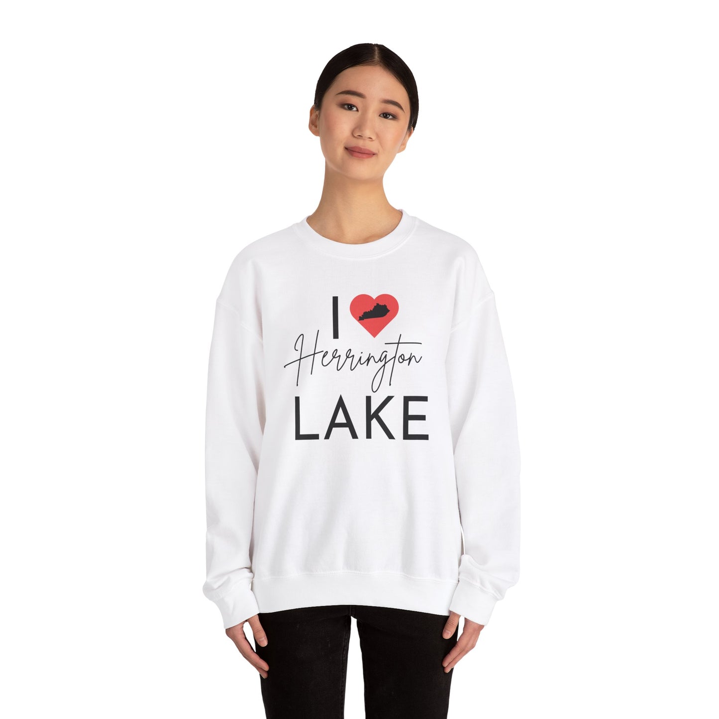 I ❤️ Herrington Lake Heavy Blend™ Crewneck Sweatshirt