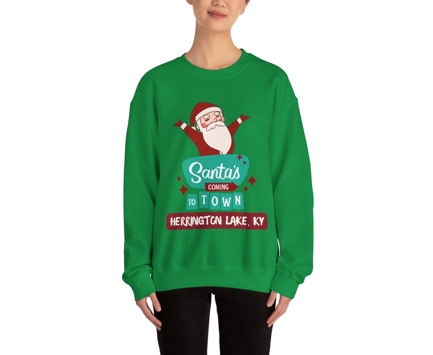 Santa is Coming to Herrington Lake Heavy Blend™ Crewneck Sweatshirt