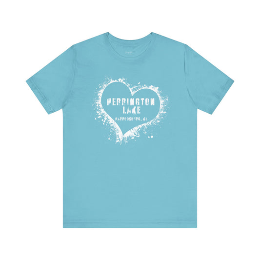 Herrington Lake Heart & Hometown Jersey Knit Cotton Tee (Harrodsburg, KY)