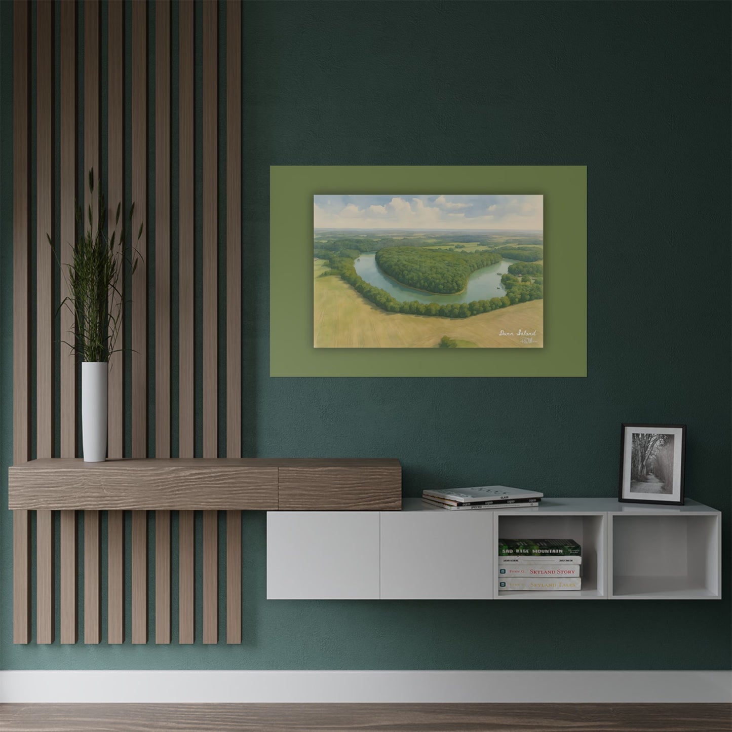 Dunn Island in Watercolor Satin Fine Art Poster Print (300gsm)