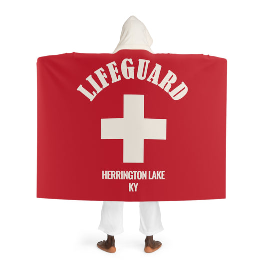 Herrington Lake Lifeguard Hooded Sherpa Fleece Blanket