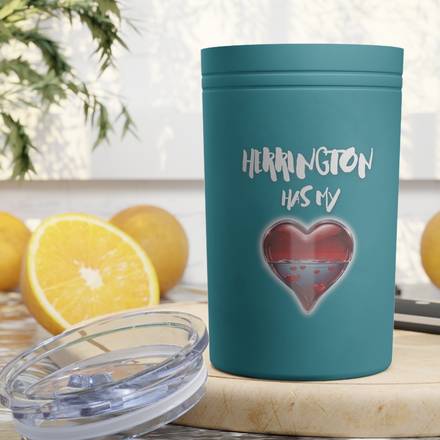 "Herrington Has My Heart" Vacuum Insulated Tumbler/Can Insulator, 11oz