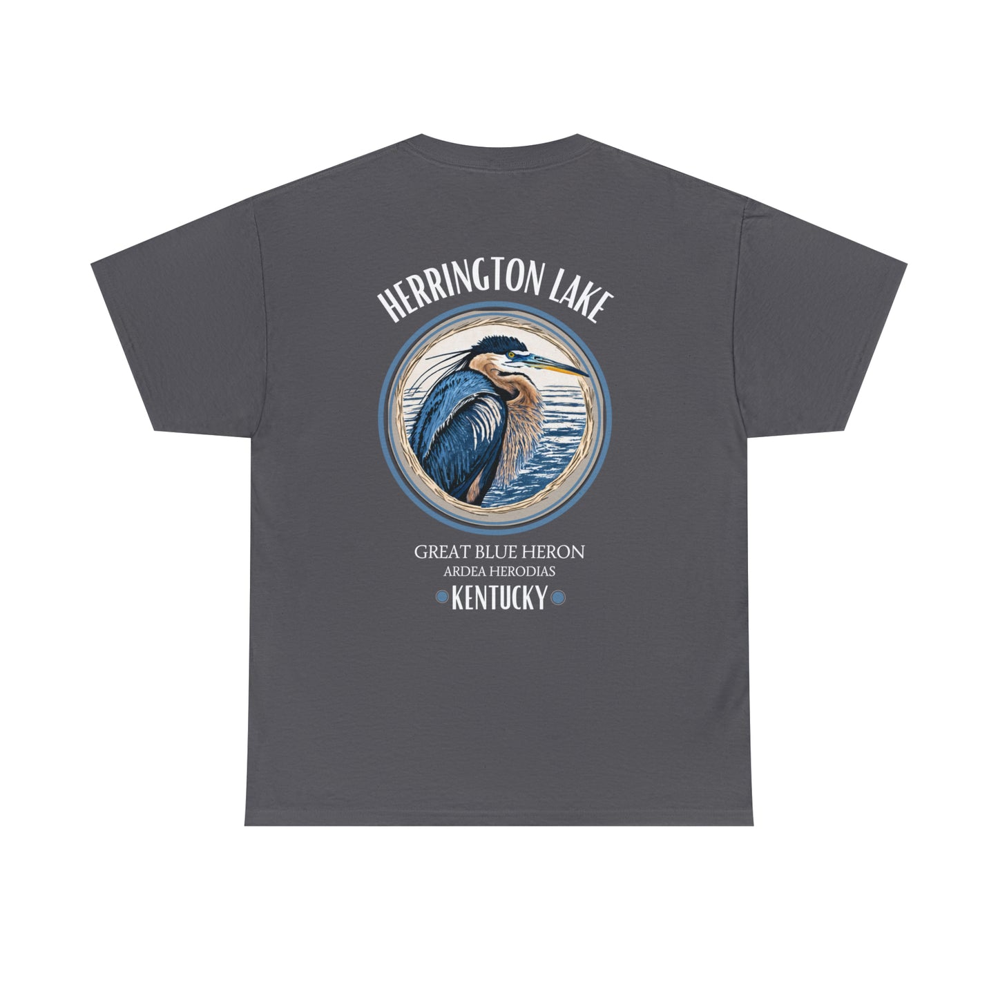 Great Blue Heron - Double-Sided Herrington Wildlife Collection Cotton Tee