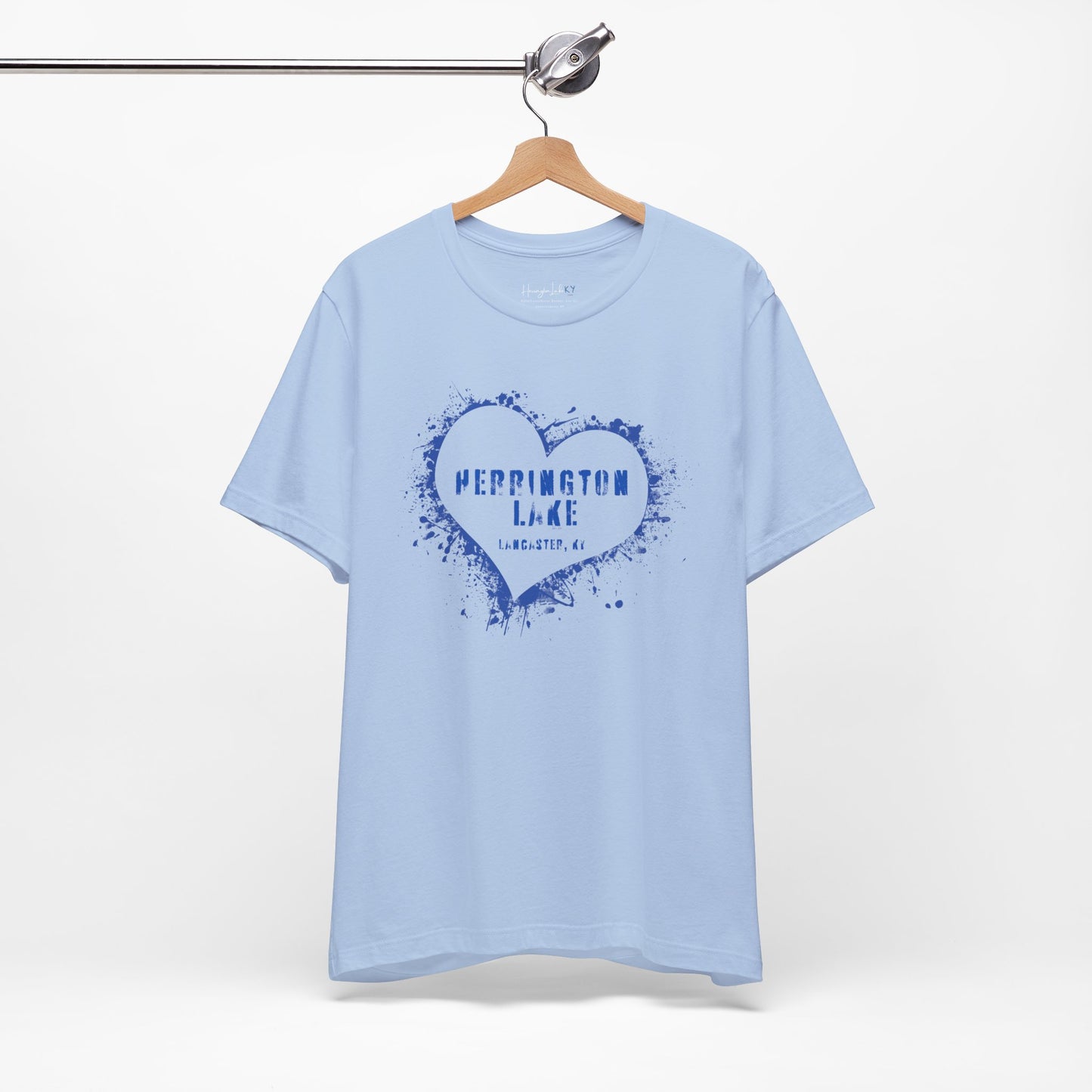 Herrington Lake Heart & Hometown Jersey Knit Cotton Tee (Lancaster, KY)