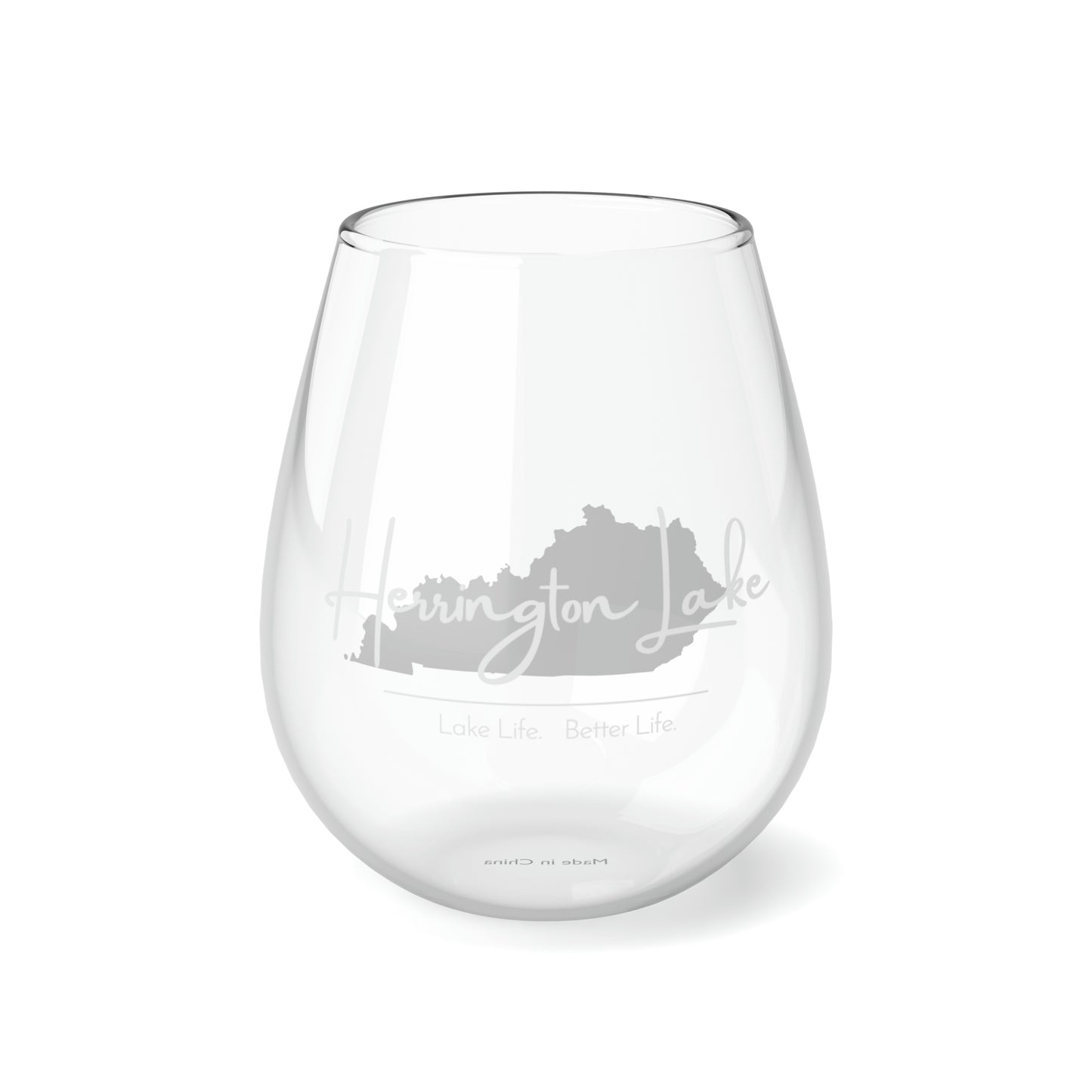 Herrington Lake Signature Stemless Wine Glass, 11.75oz (White/Grey)