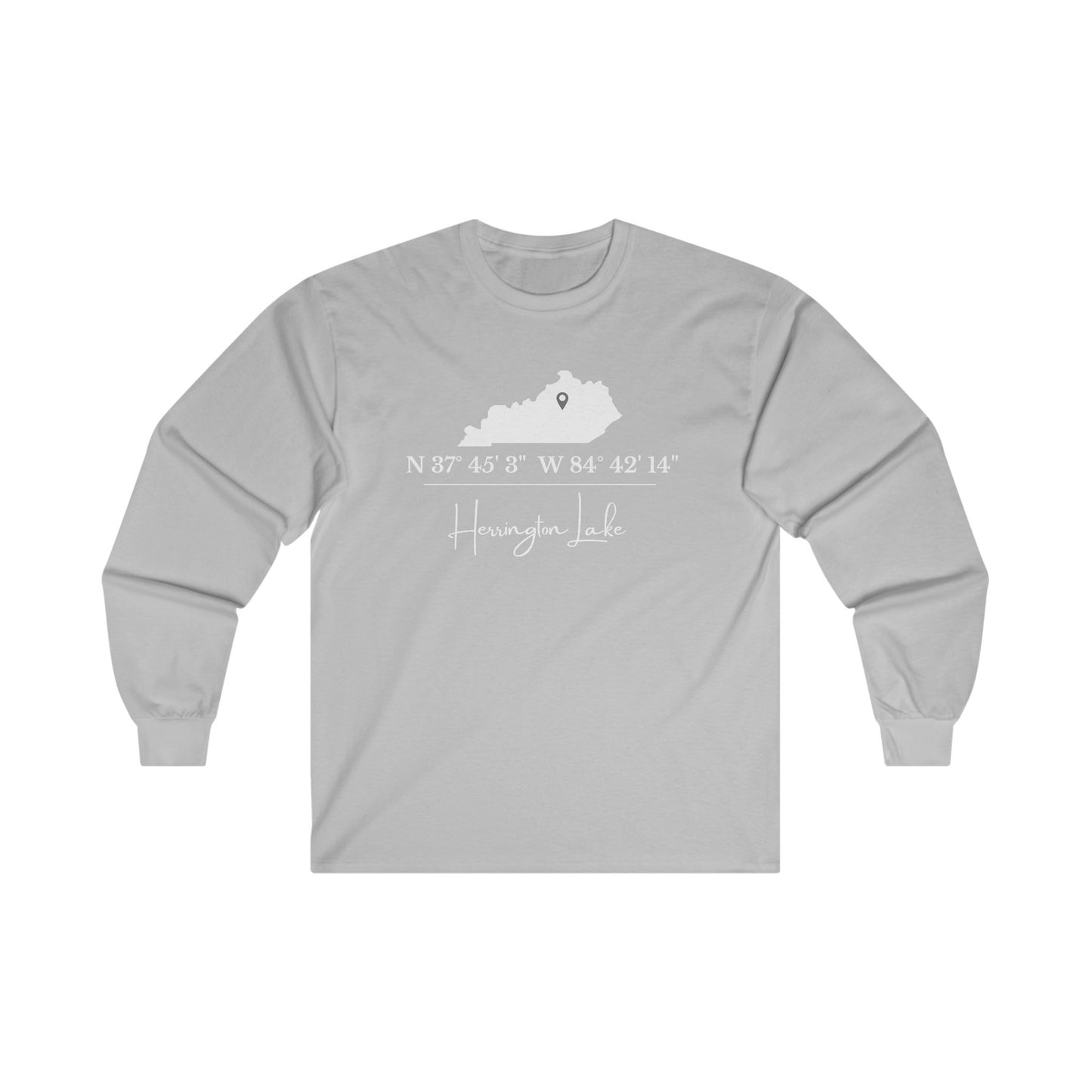 Herrington Lake Coordinates Long Sleeve Ultra Cotten Tee