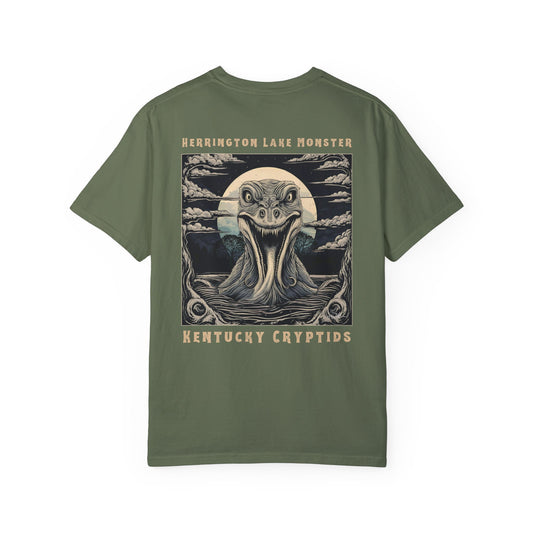 Illustrated Herrington Lake Monster Kentucky Cryptids Double-Sided Premium Garment-Dyed Comfort Colors TShirt