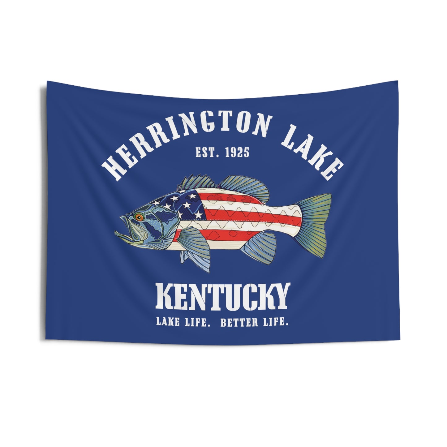 Herrington Lake Patriots All-American Angler Wall Tapestries - Blue