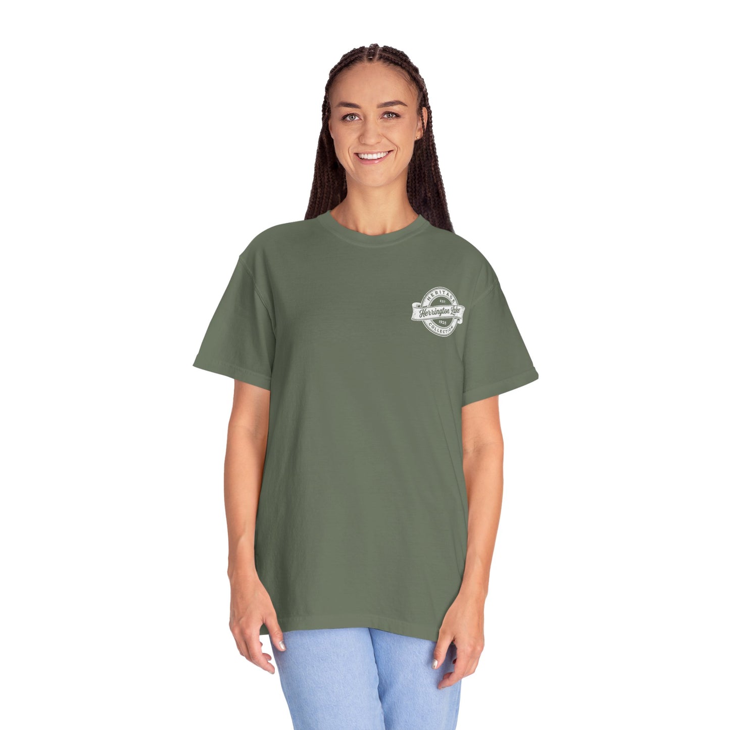 Vintage Herrington Lake Heritage Collection Premium Garment-Dyed Comfort Colors TShirt (Double-Sided Print)