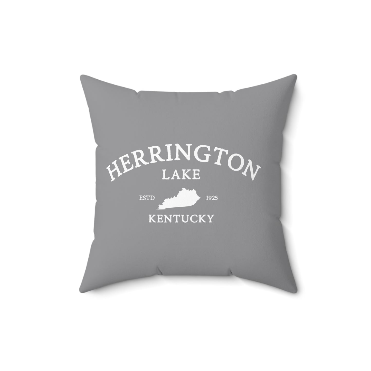 "Simply Herrington" Spun Polyester Square Accent Pillow (Light Grey)