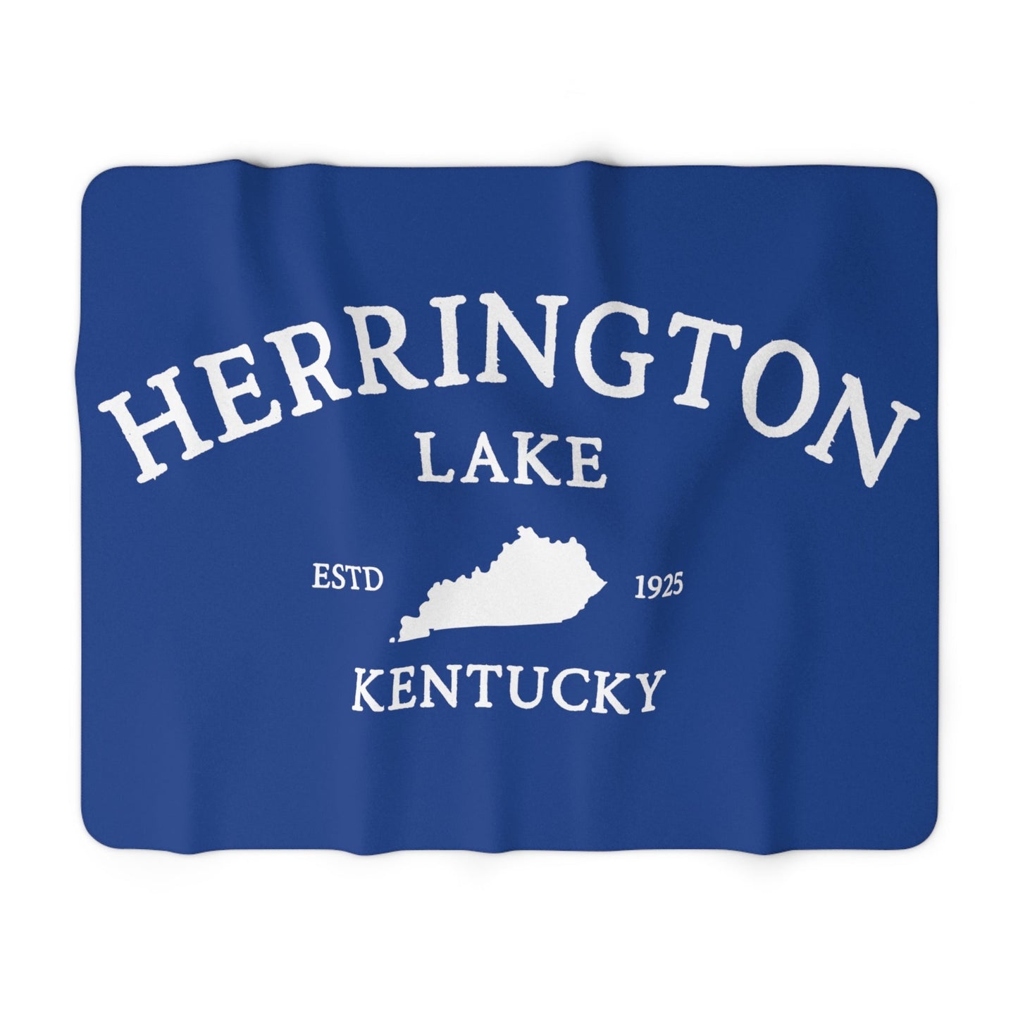 "Simply Herrington" Collection Sherpa Fleece Blanket (Blue)