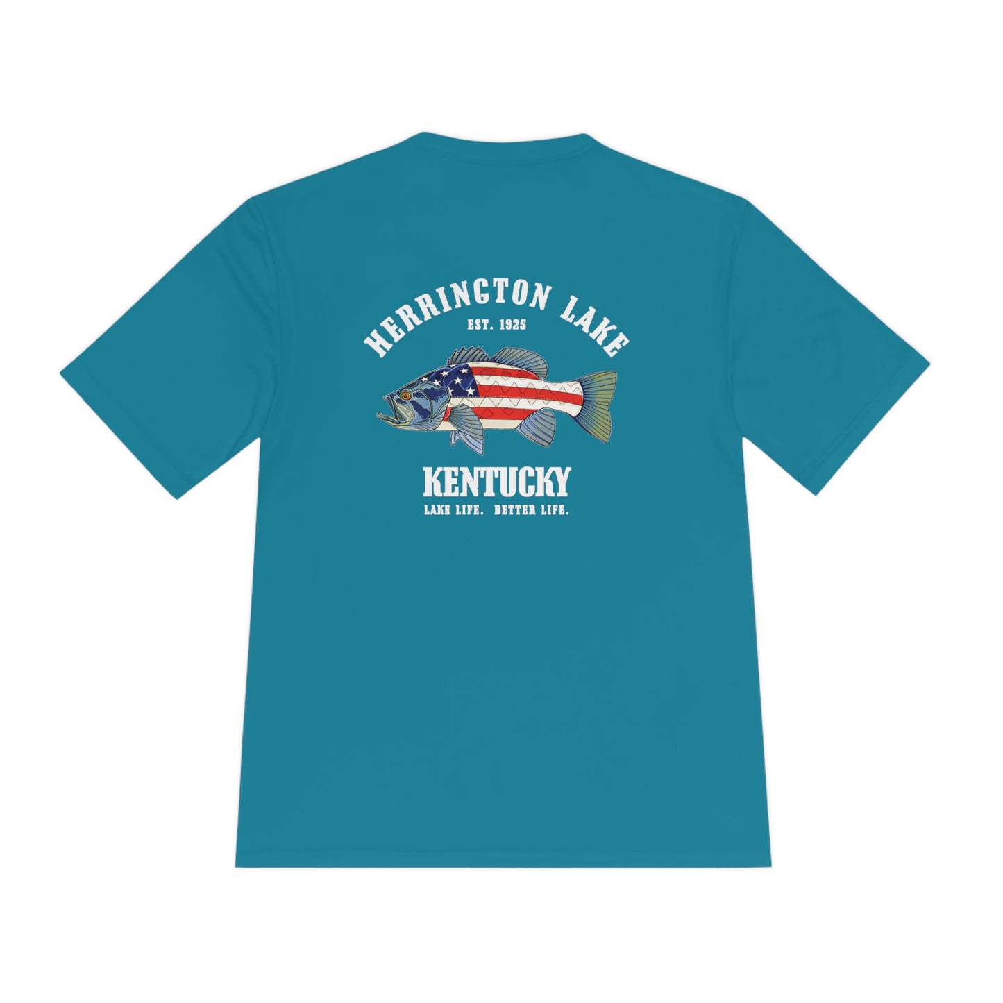 Herrington Lake Patriots All-American Angler Unisex Double Sided Moisture Wicking Tee