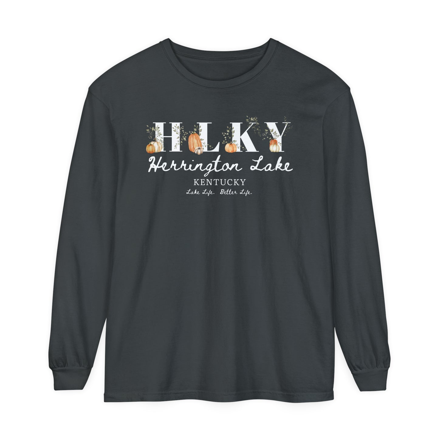 Fall Pumpkin HLKY Collection Garment-Dyed Premium Comfort Colors™ Long Sleeve T-Shirt