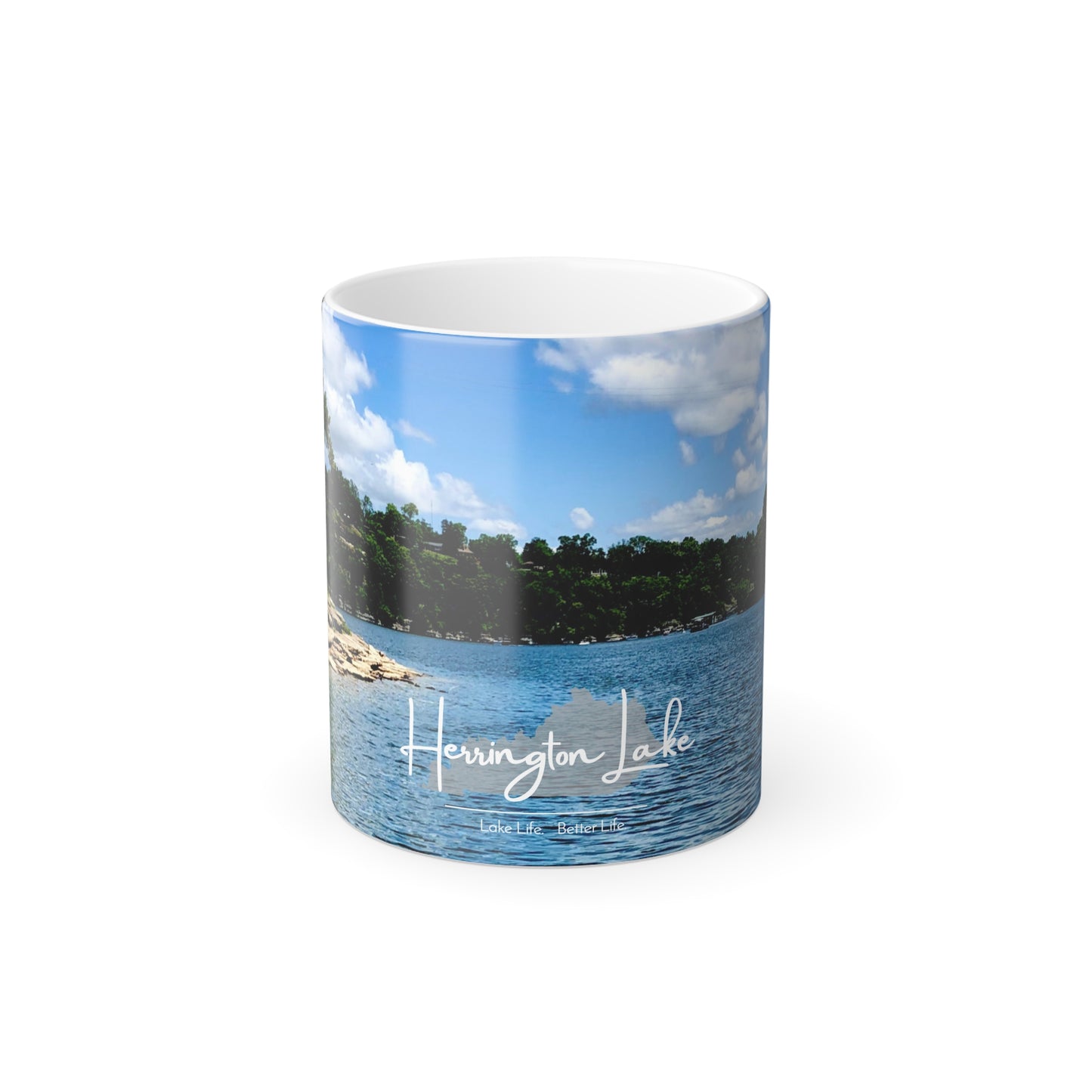 "Welcome to Herrington Lake" Color Morphing Mug, 11oz