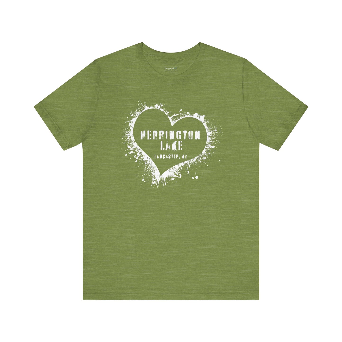 Herrington Lake Heart & Hometown Jersey Knit Cotton Tee (Lancaster, KY)