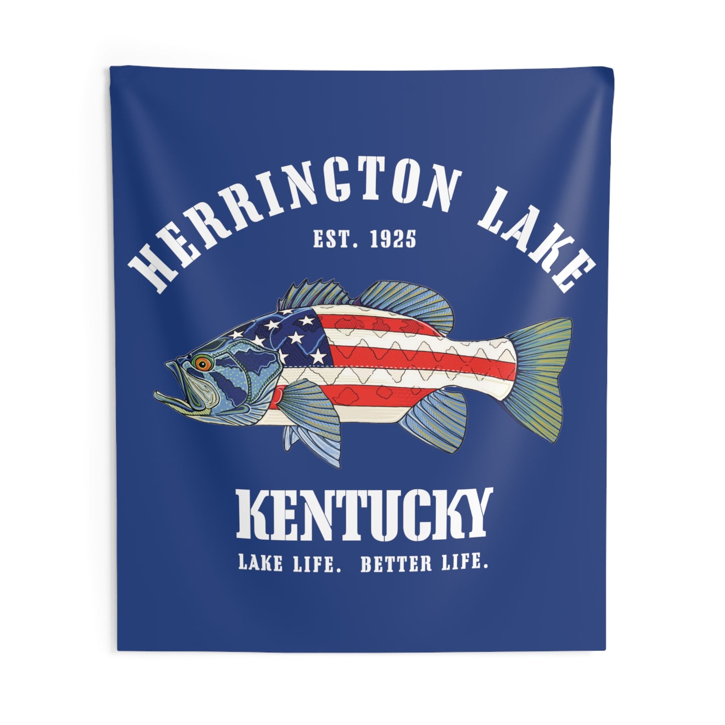 Herrington Lake Patriots All-American Angler Wall Tapestries - Blue