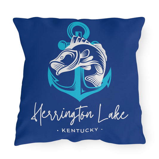 Herrington Lake "Nautical Catch" Outdoor Pillows in Blue