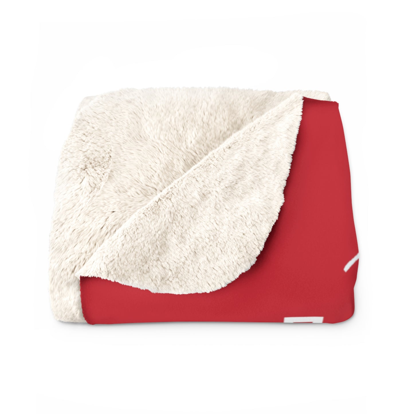 "A Merry Merry Lakeside Christmas" Sherpa Fleece Blanket (Red)