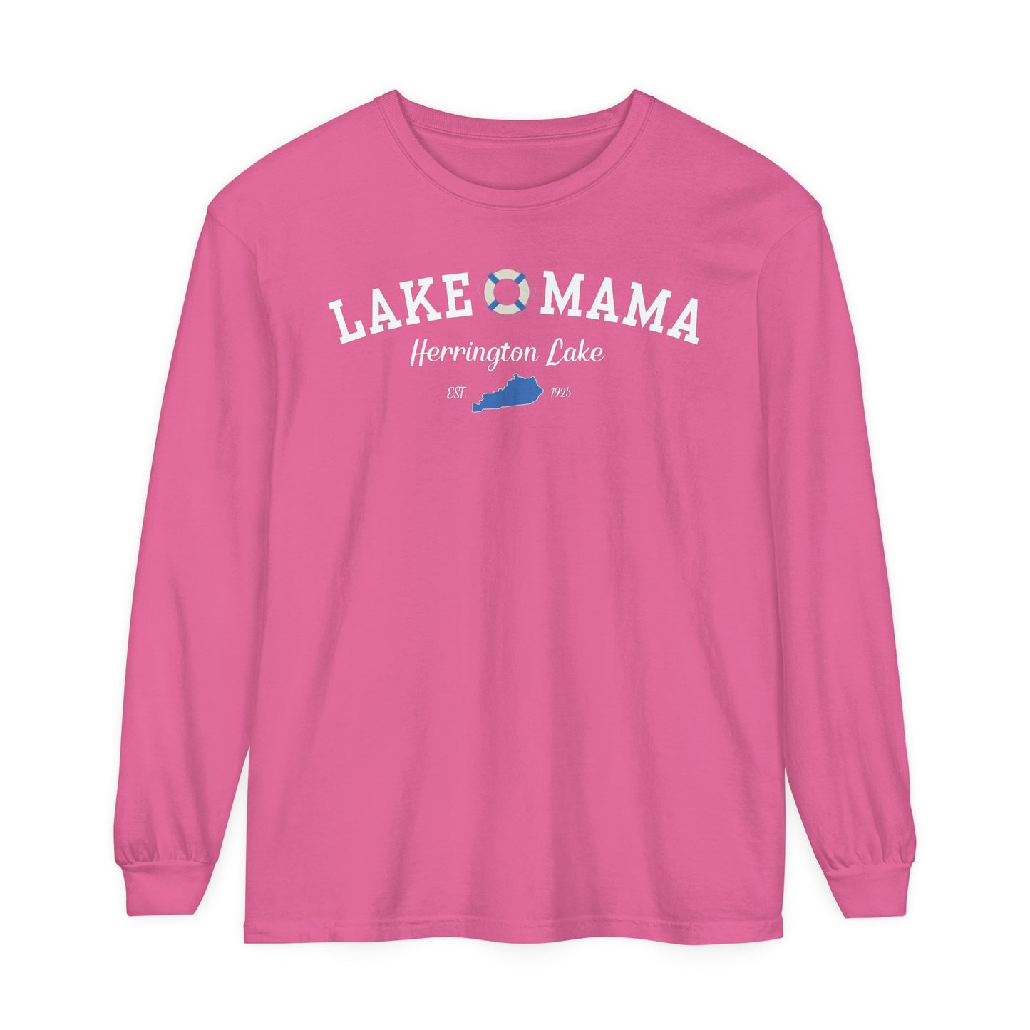 "Lake Mama" Garment-Dyed Premium Comfort Colors™ Long Sleeve T-Shirt