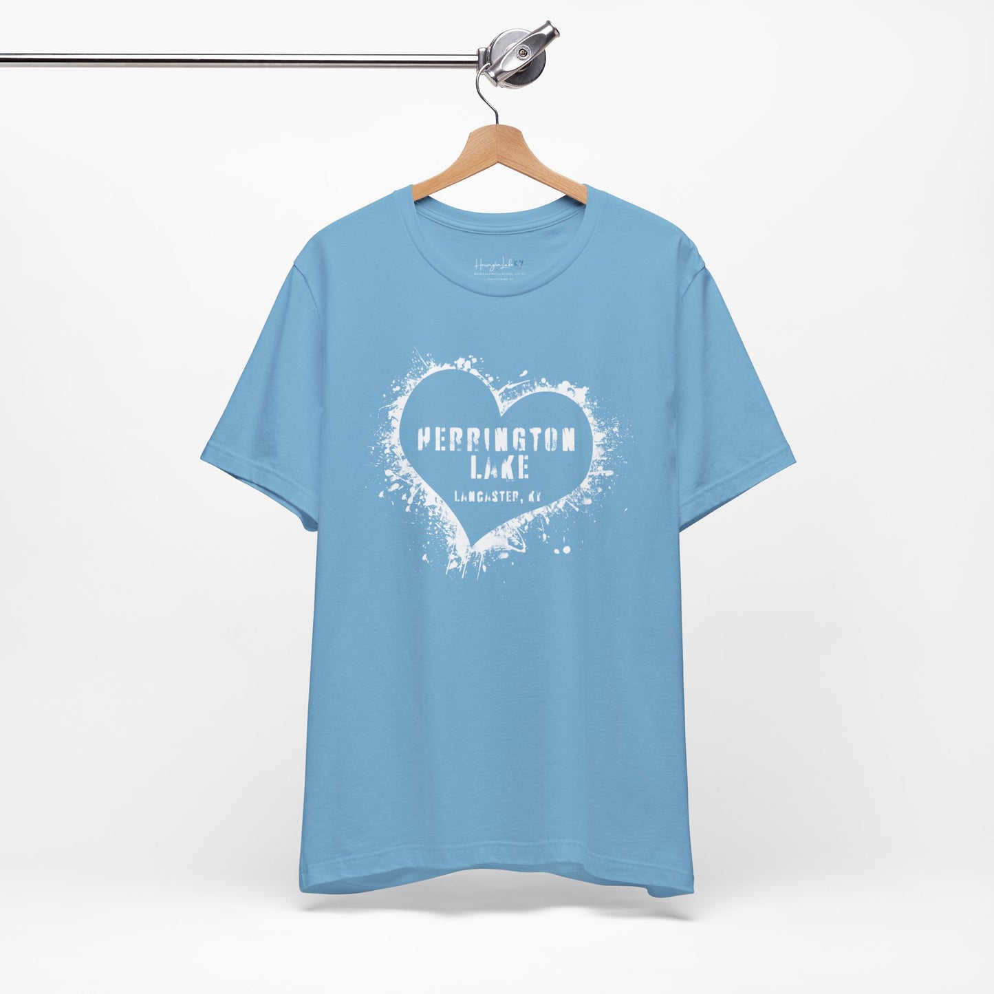 Herrington Lake Heart & Hometown Jersey Knit Cotton Tee (Lancaster, KY)