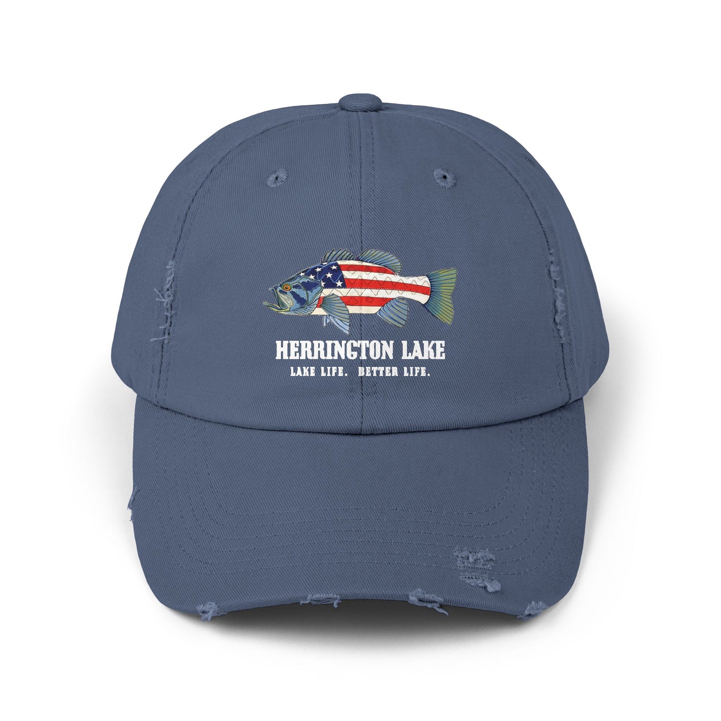 Herrington Lake Patriots All-American Angler Distressed Cap