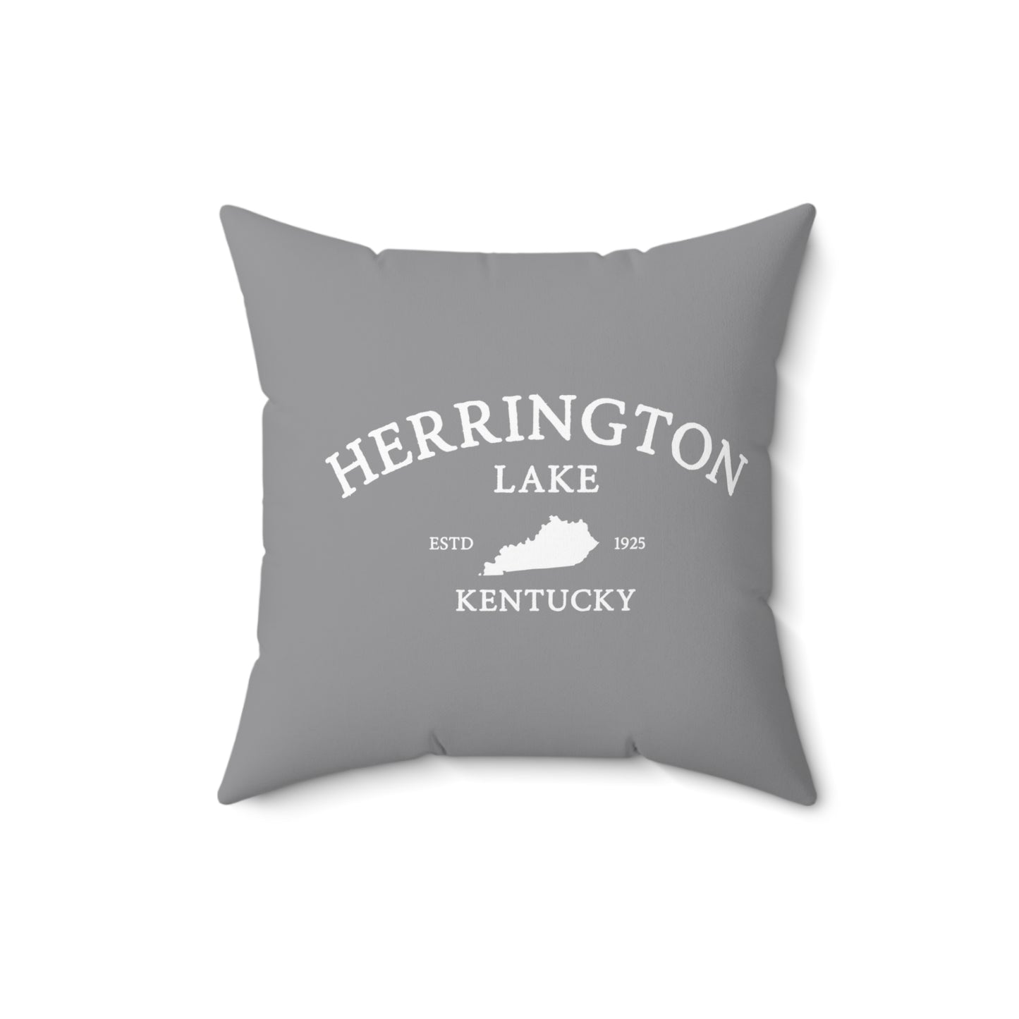 "Simply Herrington" Spun Polyester Square Accent Pillow (Light Grey)