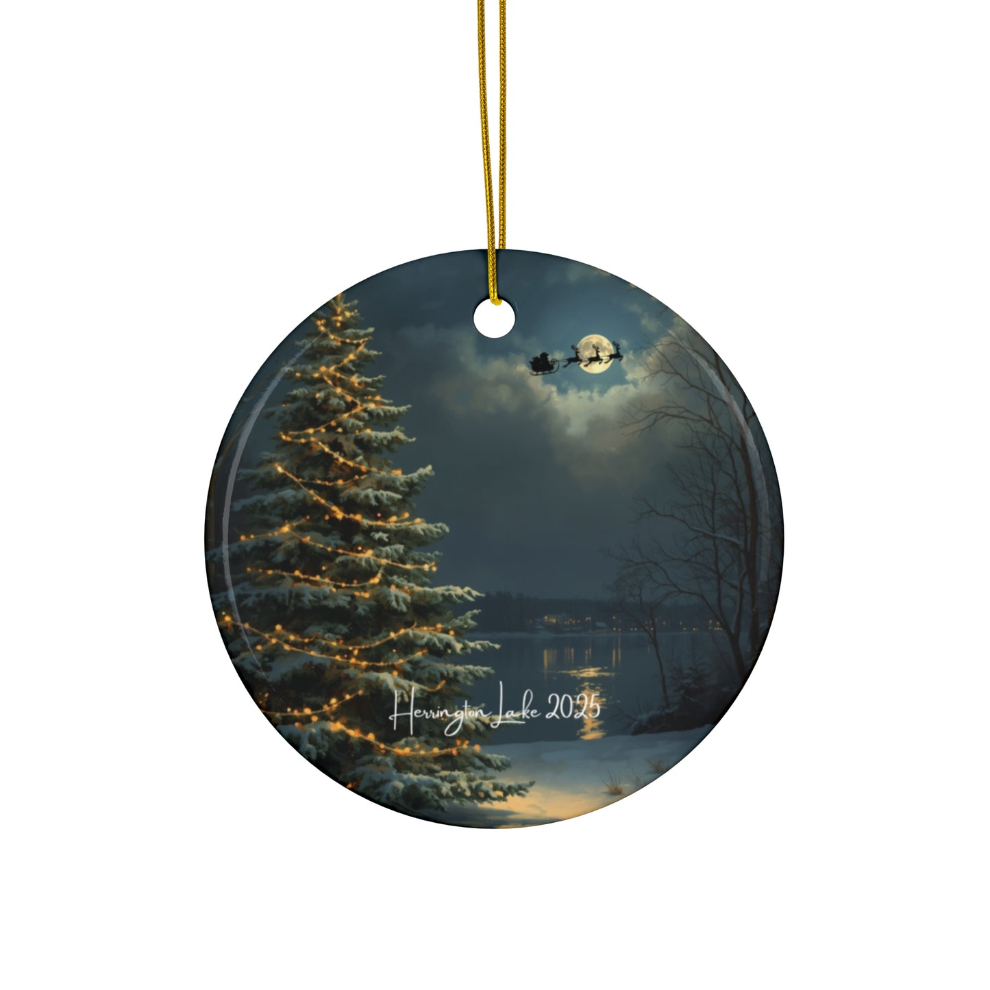 2025 Herrington Lake Christmas Ceramic Ornament, (2 Shapes)