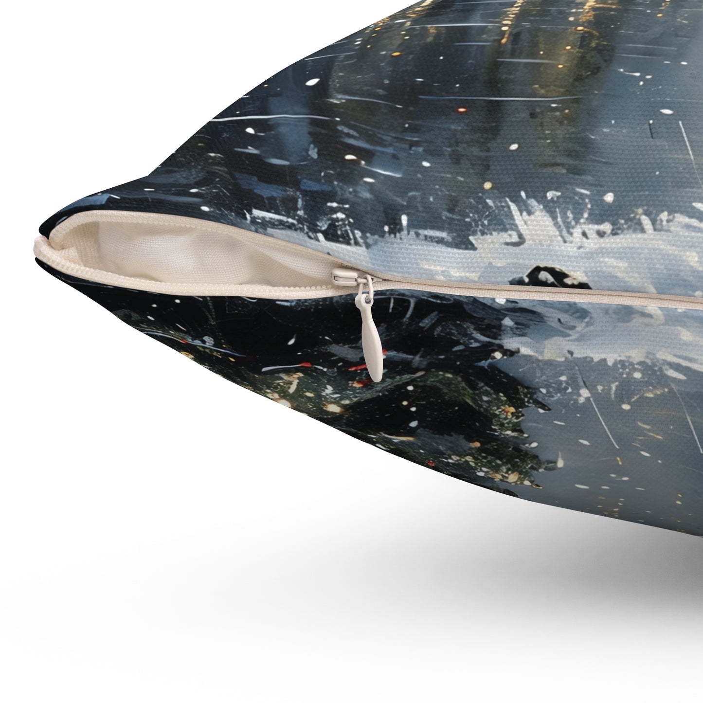 "Santa Over Herrington" Spun Polyester Square Accent Pillow