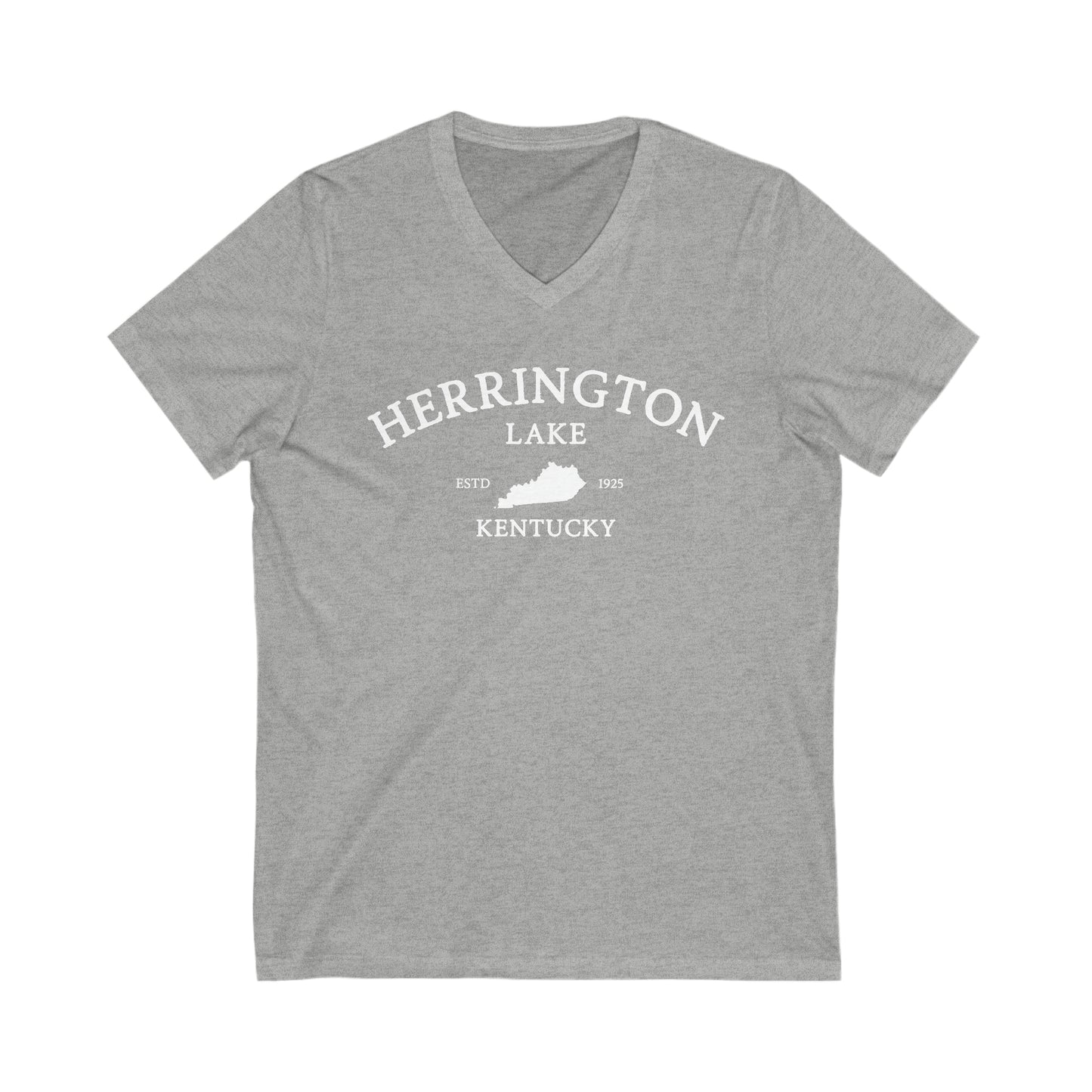 "Simply Herrington" Unisex Jersey Knit Short Sleeve V-Neck Tee