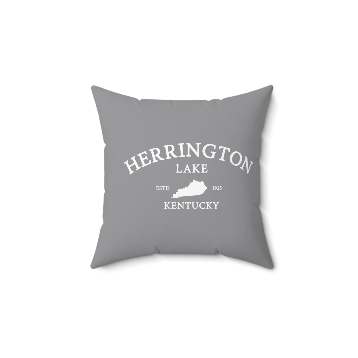 "Simply Herrington" Spun Polyester Square Accent Pillow (Light Grey)