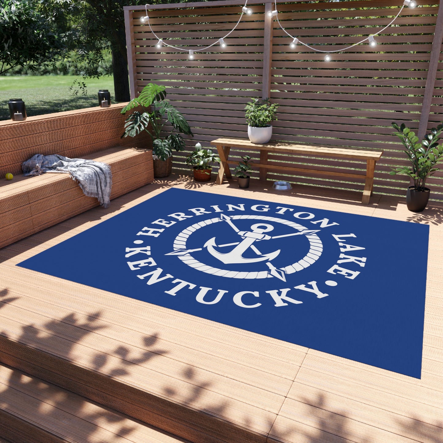 Herrington Lake Nautical Collection Outdoor Rug - Blue