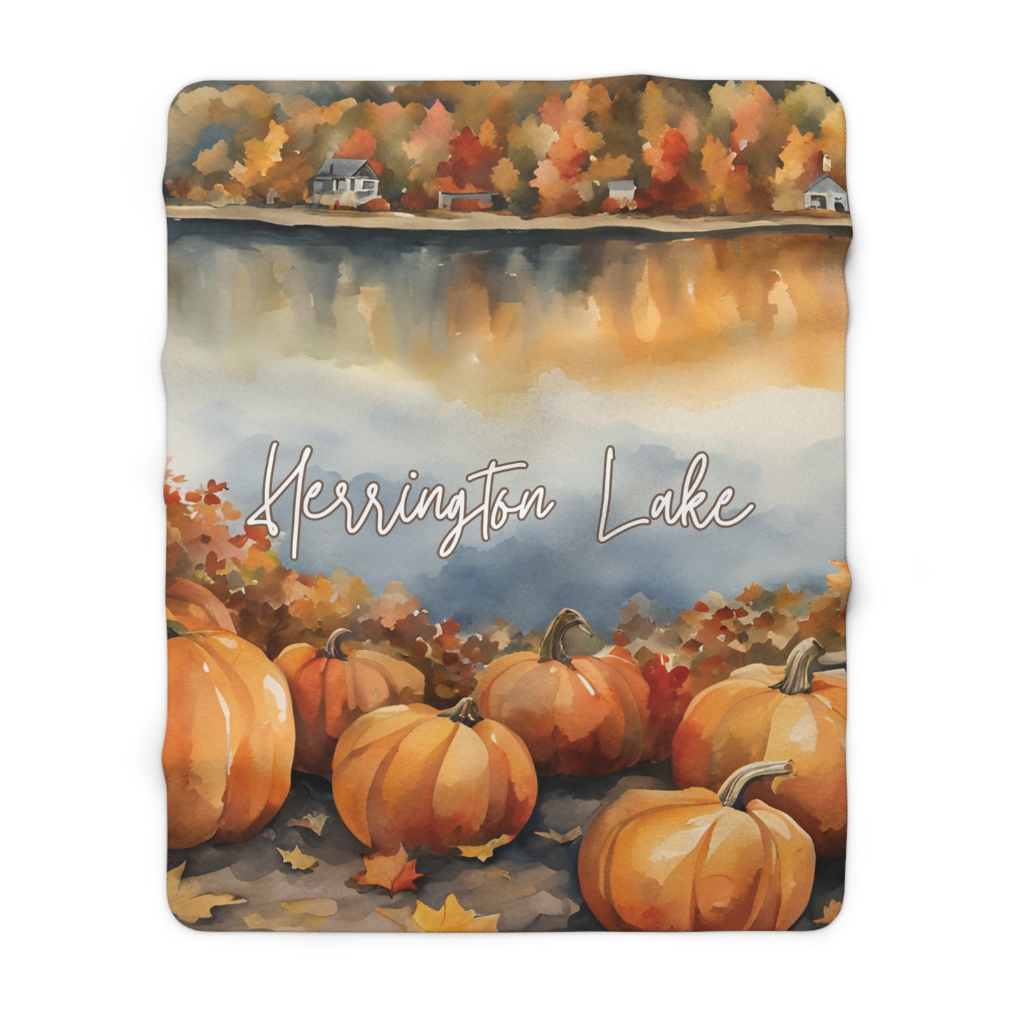 Herrington Lake Pumpkin Patch Fall Collection Sherpa Fleece Blanket