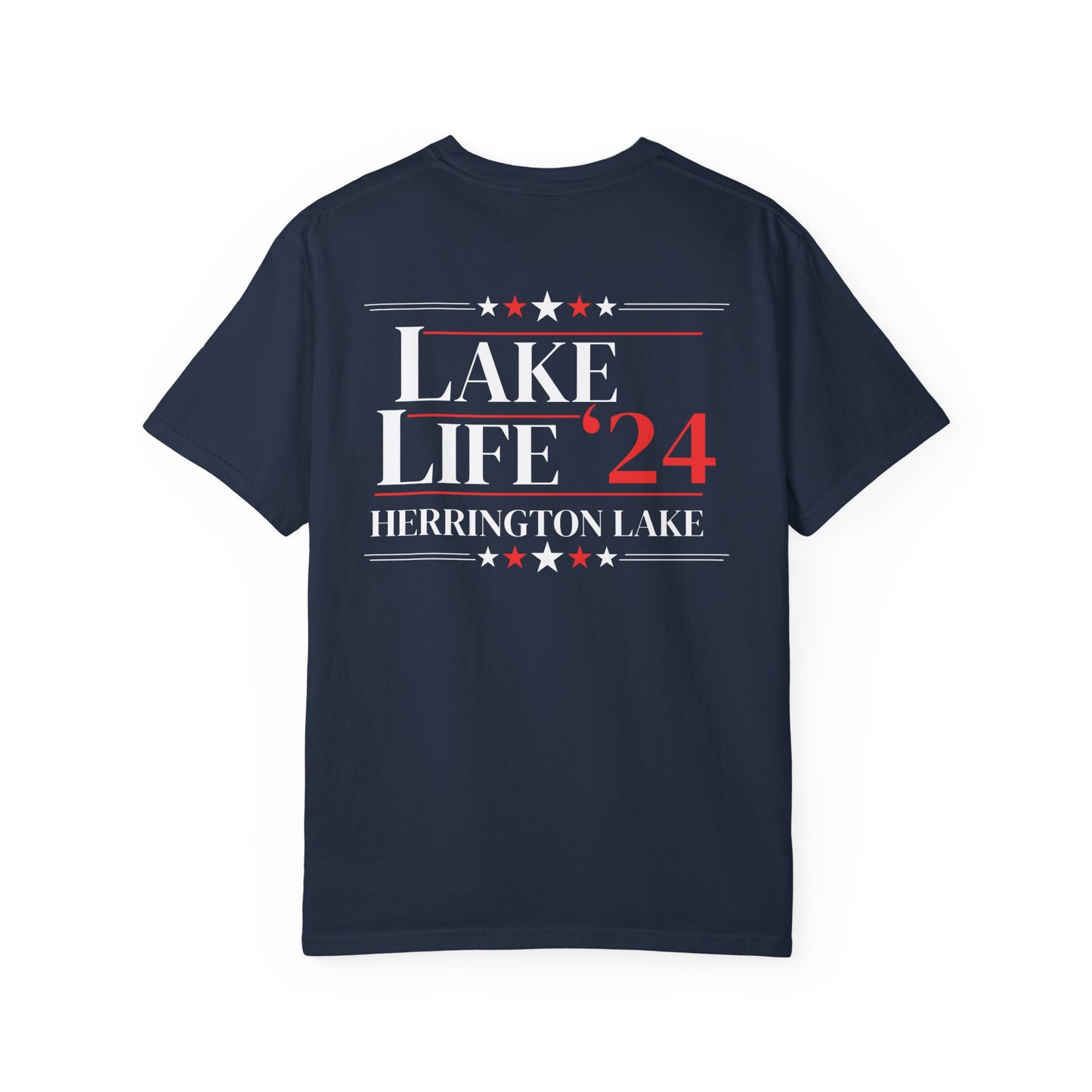 Herrington Lake Patriots Lake Life Election 24 Double-Sided Premium Garment-Dyed Comfort Colors TShirt