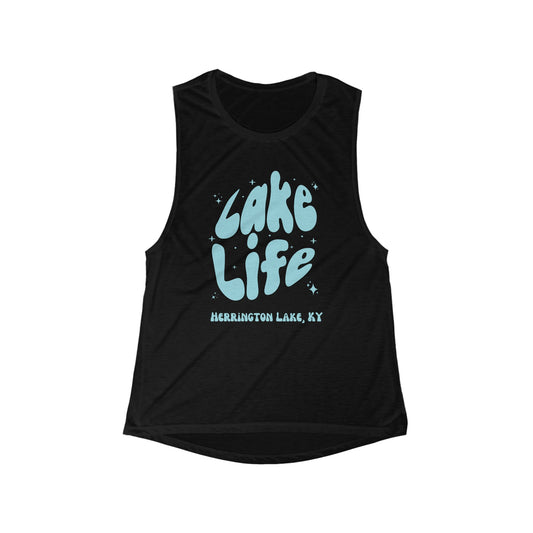 Herrington Lake Life Women's Flowy Scoop Muscle Tank