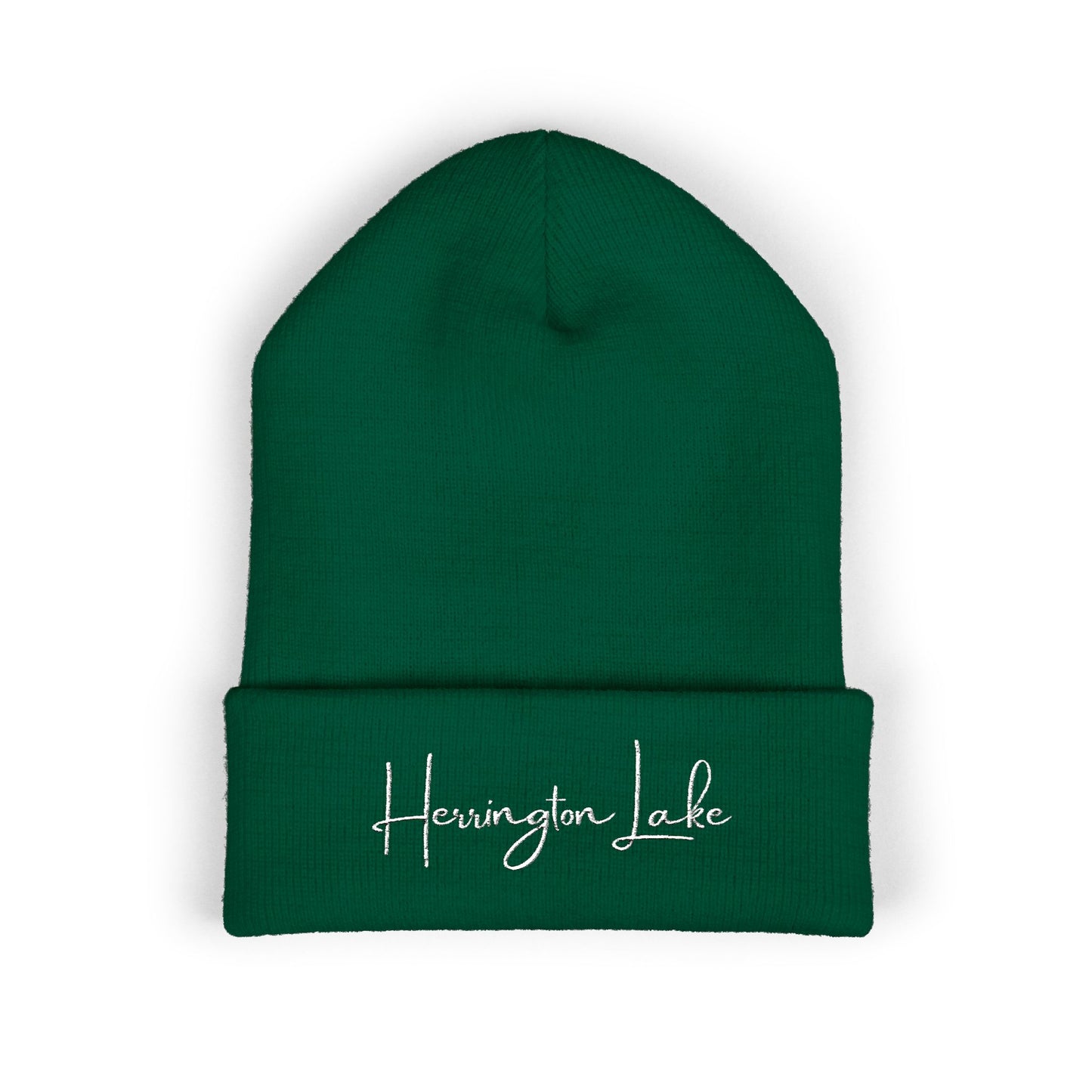Embroidered Herrington Lake Script Logo Classic Cuffed Beanie