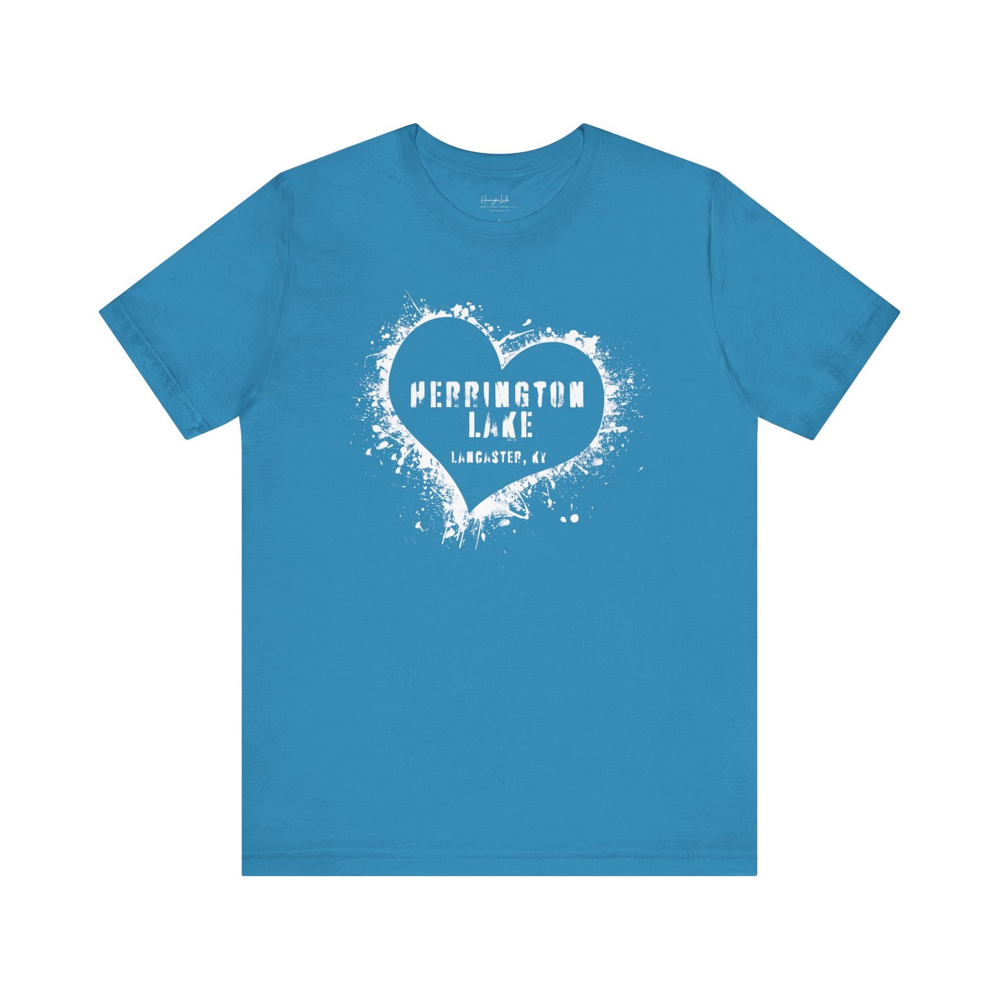 Herrington Lake Heart & Hometown Jersey Knit Cotton Tee (Lancaster, KY)